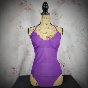 Bawdy Purple Tankini Set